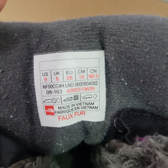 The North Kids toddler Snow boots size 9 girls - Picture 4 of 6